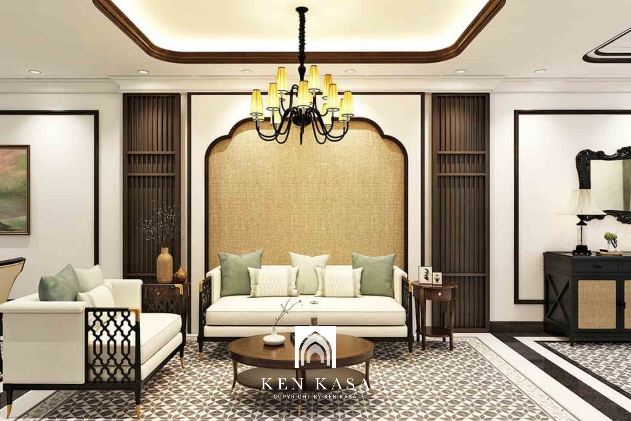 Gạch bông trong lối thiết kế nội thất phong cách Indochine